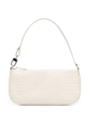 By Far Rachel Crocodile-embossed Shoulder Bag In Nude