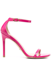 Stuart Weitzman Women's Nudistcurve Patent Leather Sandals In Magenta