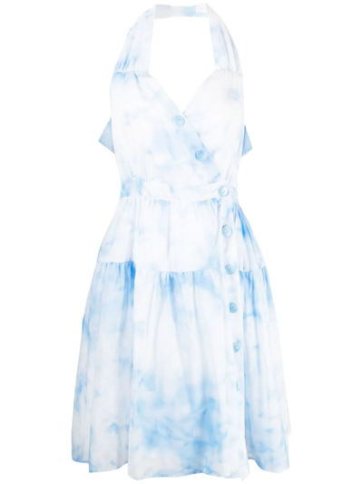 Max & Moi Roudoudou Halterneck Dress In Blue