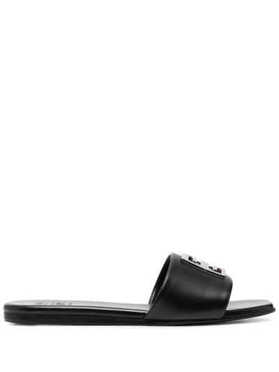 Givenchy Logo-plaque Detail Sandals In Black