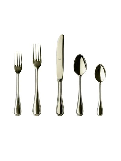 Mepra Perla Champagne 5-piece Flatware Set In Silver