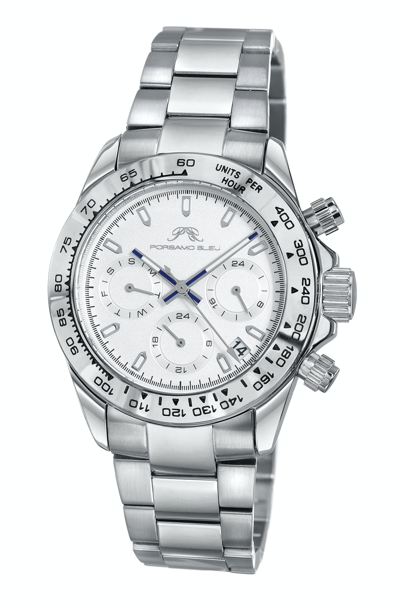 Porsamo Bleu Alexis Multi-function Bracelet Watch In Silver-white