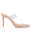 Schutz Ariella Vinyl Mules In Sweet Rose