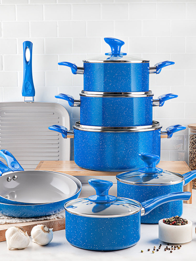 Granitestone Country Cookware Set 13pc In Blue
