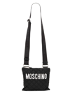 Moschino Quilted Logo Shoulder Bag In Black Multi