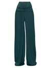 Andrea Iyamah Women's Linea Ribbed Wide-leg Pants In Forest Green