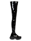GIVENCHY WOMEN'S G CLOG LATEX OVER-THE-KNEE BOOTS