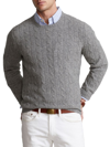 Polo Ralph Lauren The Iconic Cable-knit Cashmere Sweater In Fawn Grey Heather