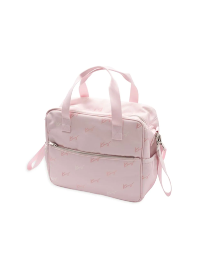 Kenzo Kids' Logo Changing Bag In Pink Pale