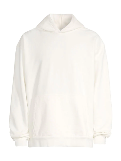 Blk Dnm Hooded Fleece Sweatshirt In White