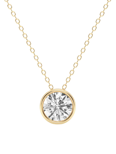 Saks Fifth Avenue Women's 14k Yellow Gold & 1.5 Tcw Round Lab-grown Diamond Pendant Necklace