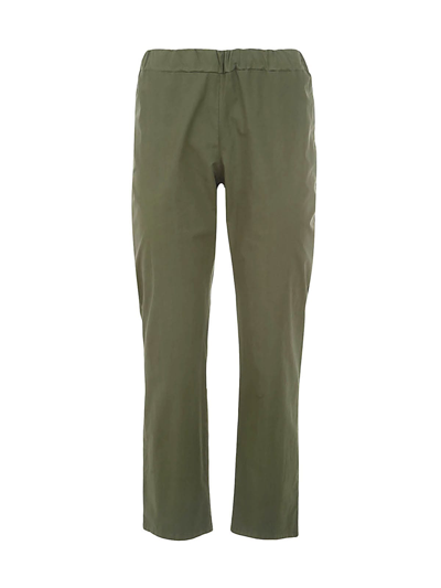 Labo.art Elastic Waist Trousers With Pockets In Olive