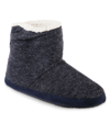 ISOTONER SIGNATURE WOMEN'S MICROSUEDE AND HEATHERED KNIT MARISOL BOOT SLIPPER, ONLINE ONLY