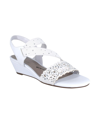 Impo Women's Gisela Stretch Wedge Sandal With Memory Foam Women's Shoes In White