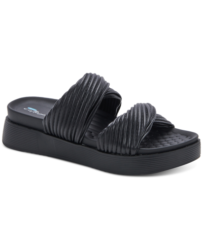 Aqua College Women's Clarissa Waterproof Slide Sandals, Created For Macy's Women's Shoes In Black