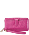 Gigi New York City Leather Phone Wallet In Peony