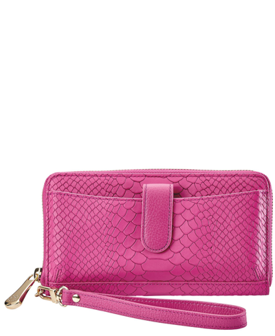 Gigi New York City Leather Phone Wallet In Azalea