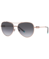 Tiffany & Co Women's Pilot Sunglasses, 59mm In Gold