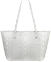 Gigi New York Taylor Python-print Tote Bag In White