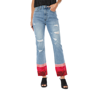 JUICY COUTURE VENICE SATIN-TRIM STRAIGHT-LEG JEANS