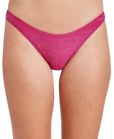 Bcbgeneration Stardust Scoop Bikini Bottom In Berry Stardust