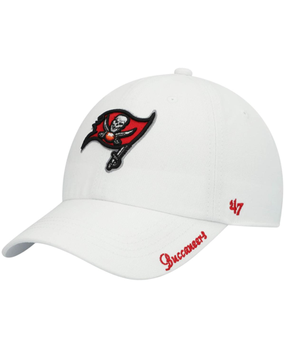 47 Brand Women's White Tampa Bay Buccaneers Miata Clean Up Logo Adjustable Hat
