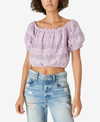 LUCKY BRAND LACE COTTON CROP TOP