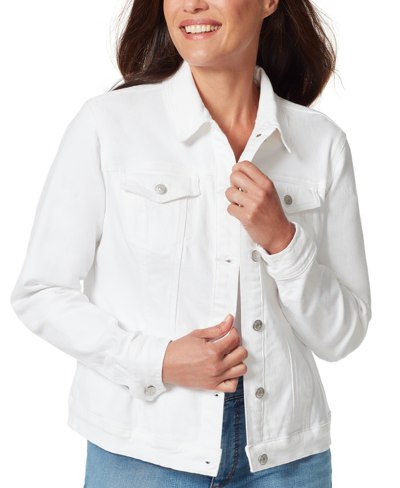 Gloria Vanderbilt Amanda Classic Denim Jacket In Vintage White