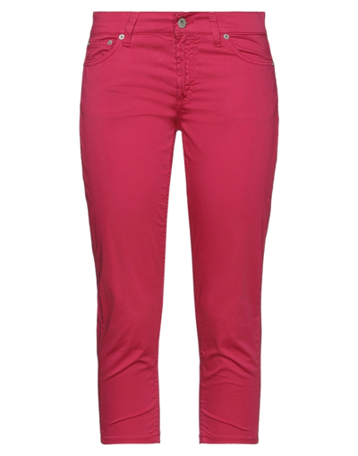 Dondup Cropped Pants In Garnet