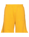 Bel-air Athletics Man Shorts & Bermuda Shorts Marigold Size Xs Cotton In Yellow