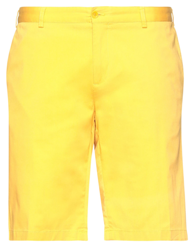 Paul & Shark Man Shorts & Bermuda Shorts Yellow Size 40 Cotton, Elastane