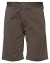 Sun 68 Man Shorts & Bermuda Shorts Dark Green Size 31 Cotton, Elastane