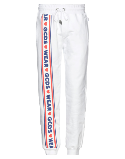 GCDS GCDS MAN PANTS WHITE SIZE XL COTTON