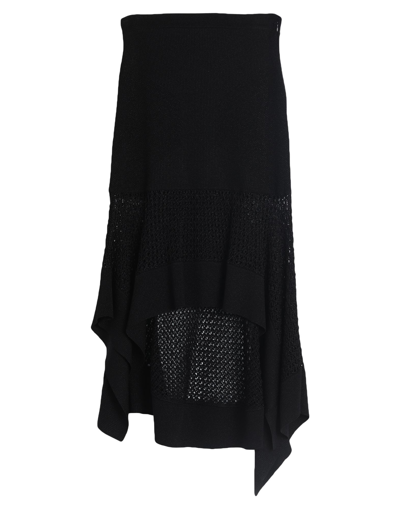 Alexander Mcqueen Midi Skirts In Black