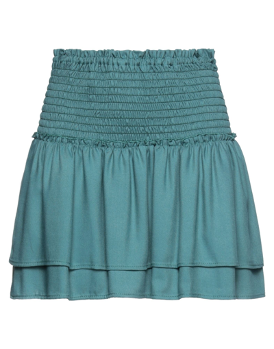 Shop Vicolo Mini Skirts In Deep Jade