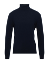 Daniele Fiesoli Man Turtleneck Navy Size S Virgin Wool In Blue