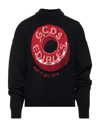 GCDS GCDS MAN SWEATER BLACK SIZE XXL WOOL, ACRYLIC