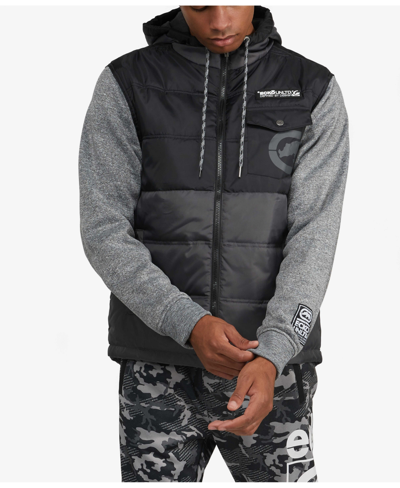 Ecko Unltd Men's Top Heavy Hybrid Jacket In Open Gray
