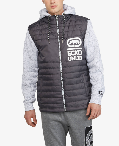 Ecko Unltd Men's Big And Tall Break It Down Hybrid Jacket In Gray