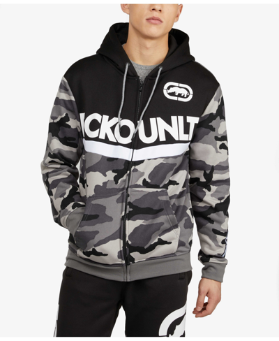 Ecko Unltd Men's Big And Tall Bold Statement Full-zip Hoodie In Camo