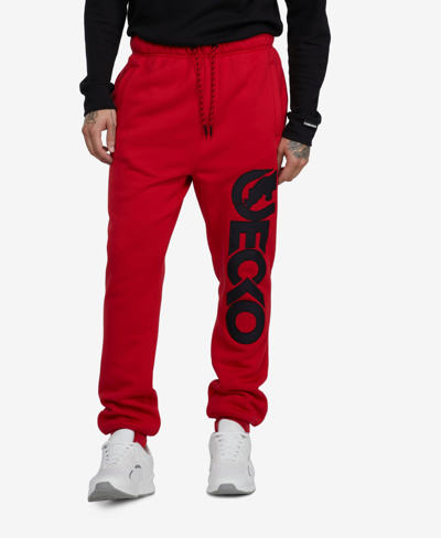 Ecko Unltd Men's Big And Tall High Standing Joggers In Red