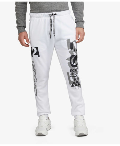 Ecko Unltd Men's Big And Tall Frontlines Joggers In White