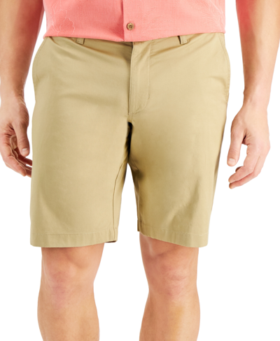 Tommy Bahama Men's Salty Bay 10" Chino Shorts, Created For Macy's In Stone Khaki