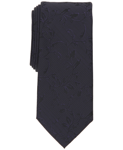Inc International Concepts Men's Dayan Floral Tie, Created For Macy's In Purple