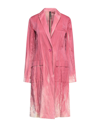 Pierantonio Gaspari Overcoats In Fuchsia