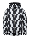 Valentino Reversible Black & White Optical Print Shirt Jacket In White