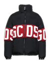 Gcds Logo-print Feather-down Jacket In Black