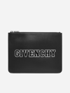GIVENCHY LOGO LEATHER LARGE POUCH