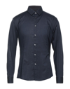 Grey Daniele Alessandrini Shirts In Dark Blue