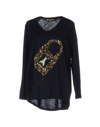 PATRIZIA PEPE PATRIZIA PEPE WOMAN T-SHIRT MIDNIGHT BLUE SIZE 0 COTTON, POLYESTER